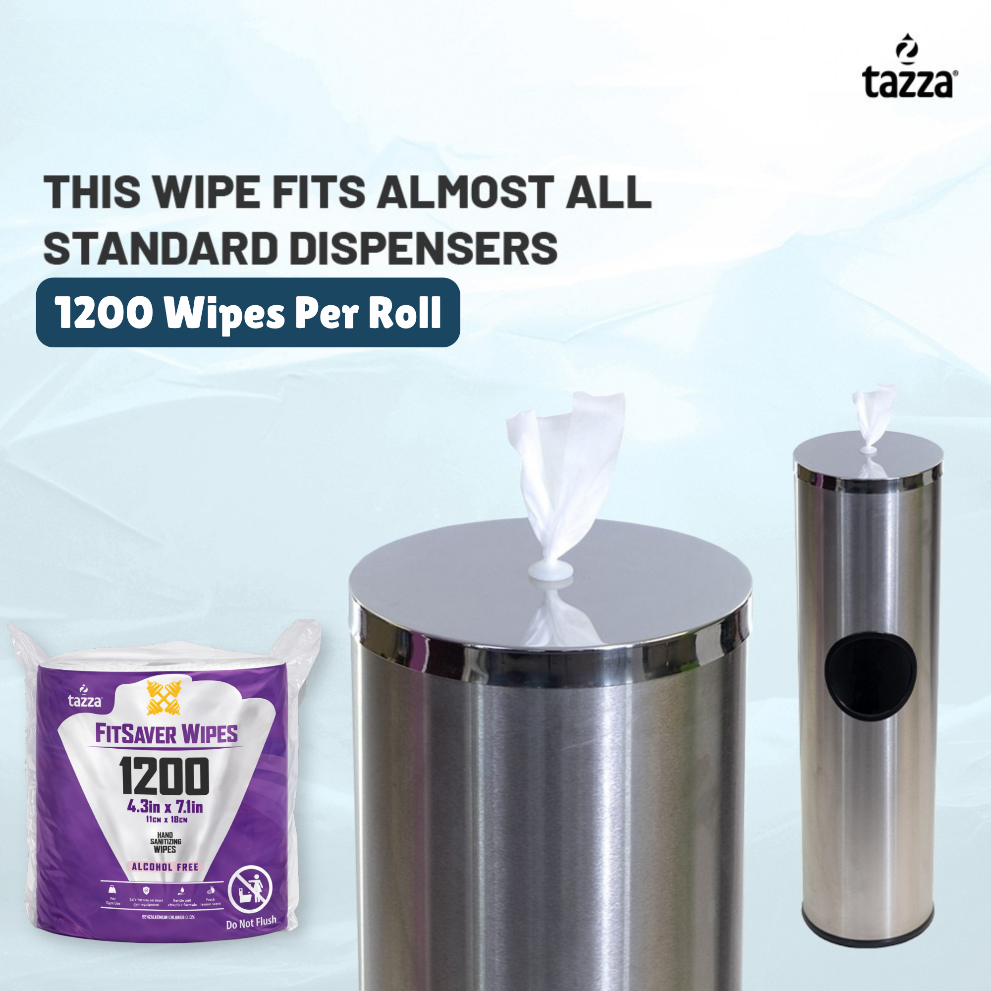 Wet Wipes - 4 x 1200 Ct, Alcohol Free Durable Pre-Saturated Cleaning Gym Equip Wipes.