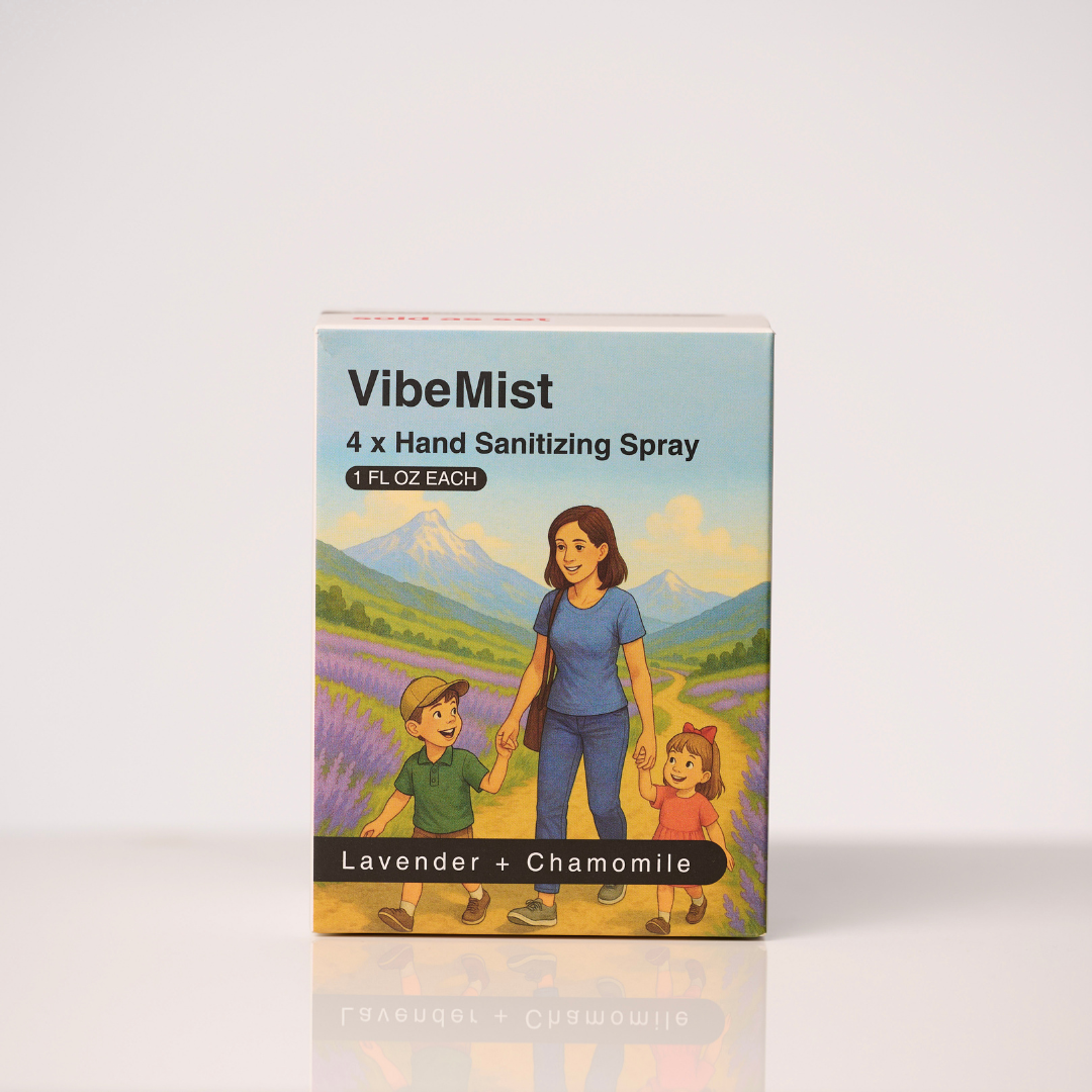 Tazza VibeMist Calming Blend Hand Sanitizing Spray - Lavender + Chamomile - Case of 200