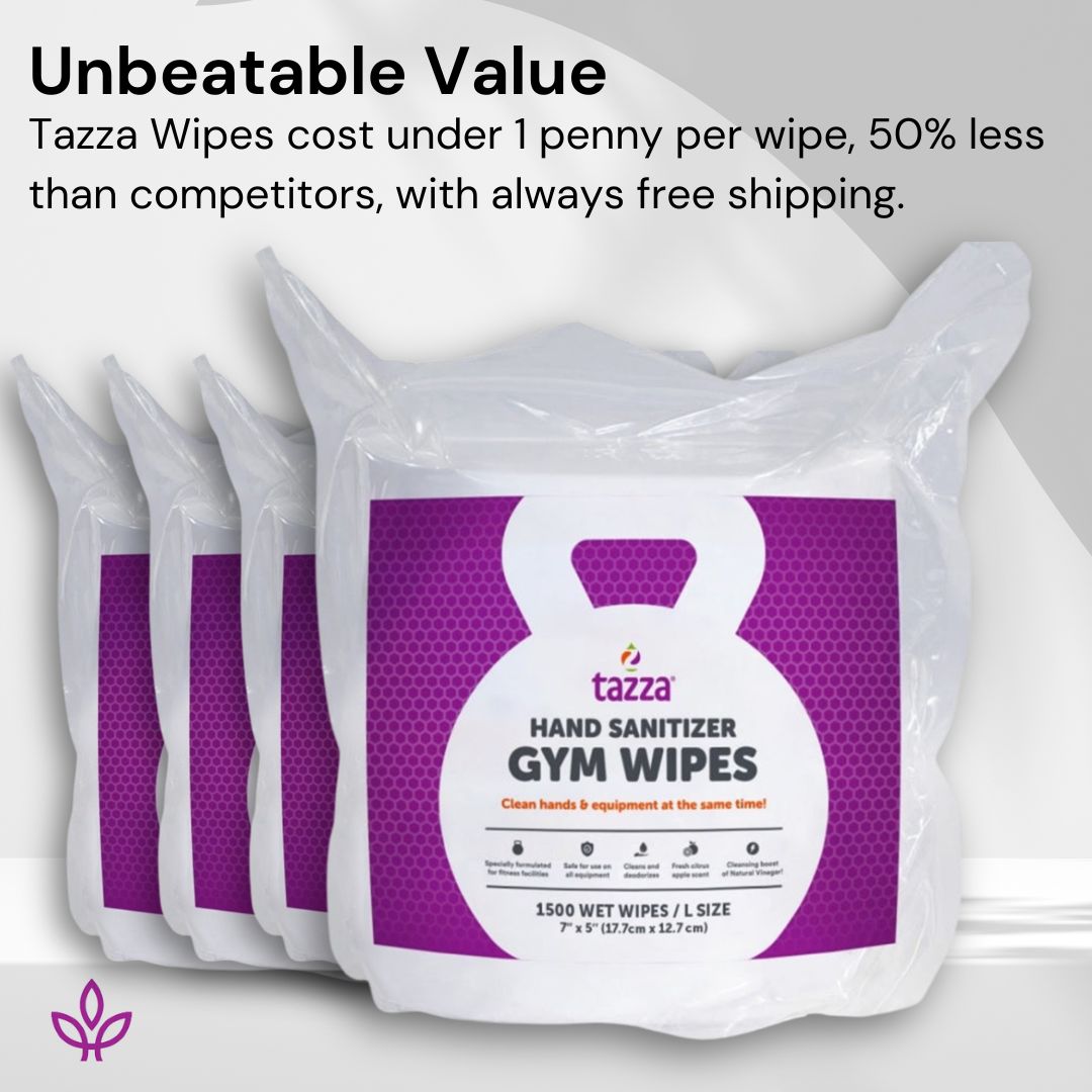 YMCA - 4 x 1500 Count (Total 6,000) Gym Wipes Value Priced