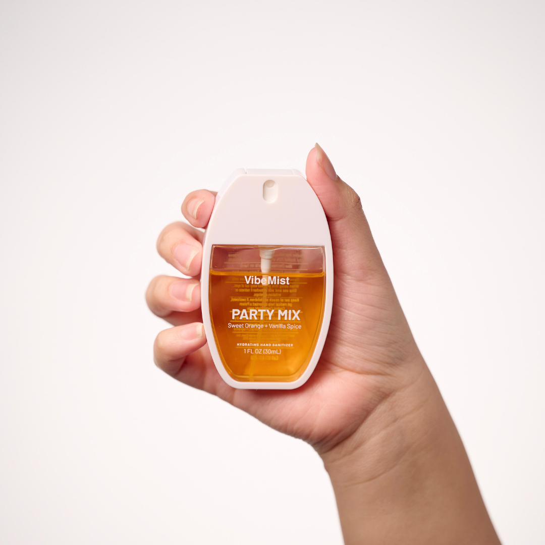 Tazza VibeMist Party Mix Hand Sanitizing Spray - Sweet Orange + Vanilla Spice - Case of 200