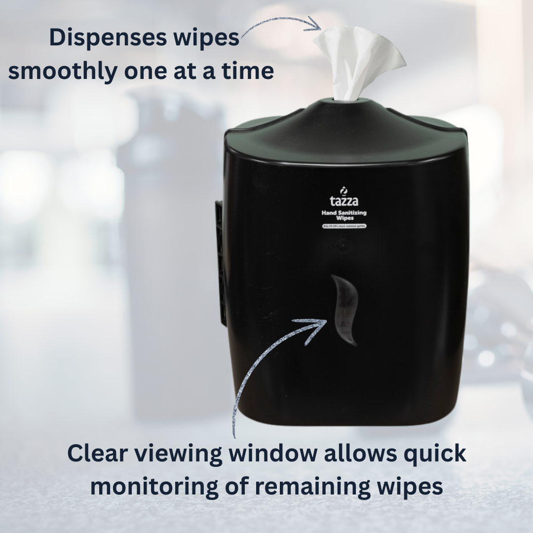 Gym Equip Wipe Dispenser – Easy to Install, Holds Up to 1500 Wipes. Gyms, Facilities, Hotels and Offices