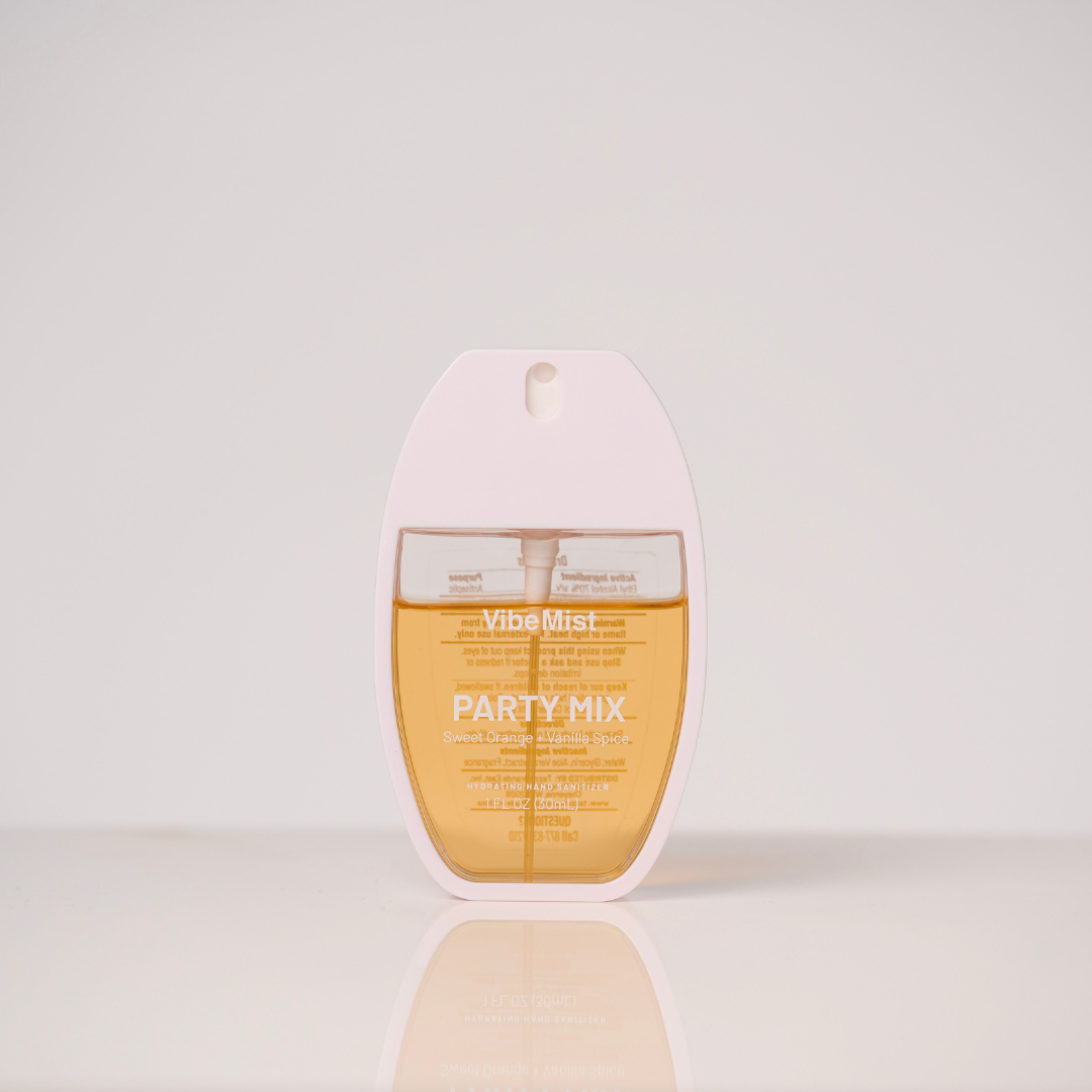 Tazza VibeMist Party Mix Hand Sanitizing Spray - Sweet Orange + Vanilla Spice - Case of 200