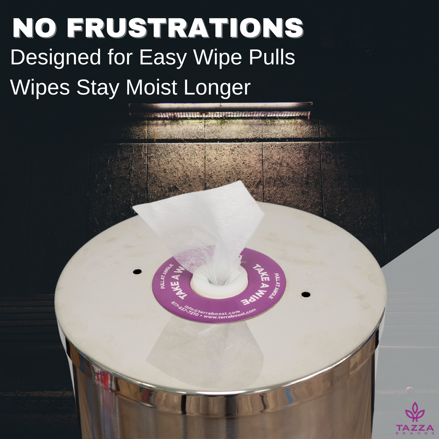 Flex Cylinder Stainless Steel Wipe Dispenser