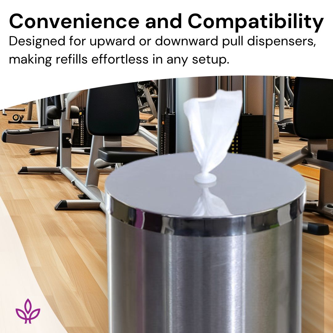 YMCA - 4 x 1500 Count (Total 6,000) Gym Wipes Value Priced