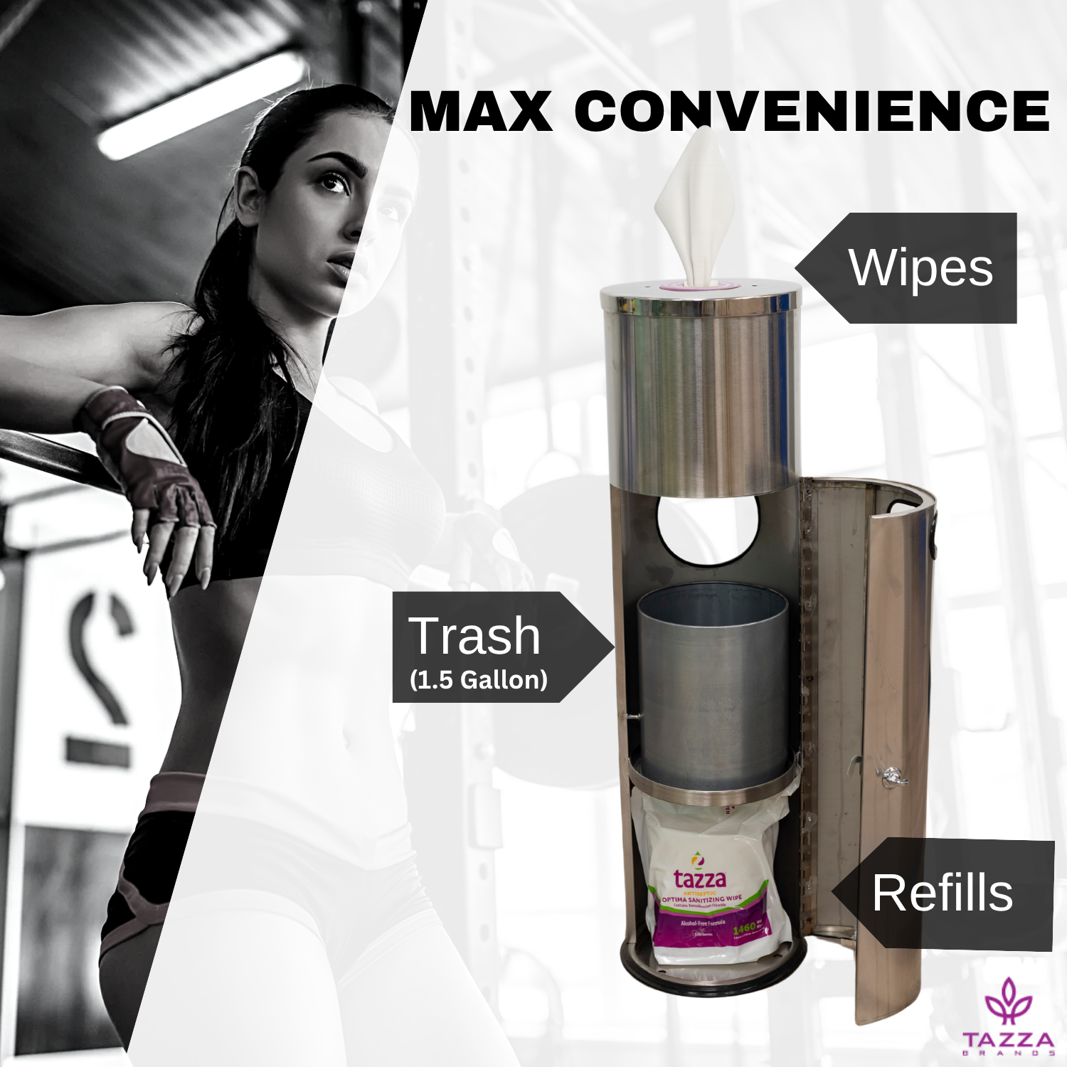 Flex Cylinder Stainless Steel Wipe Dispenser