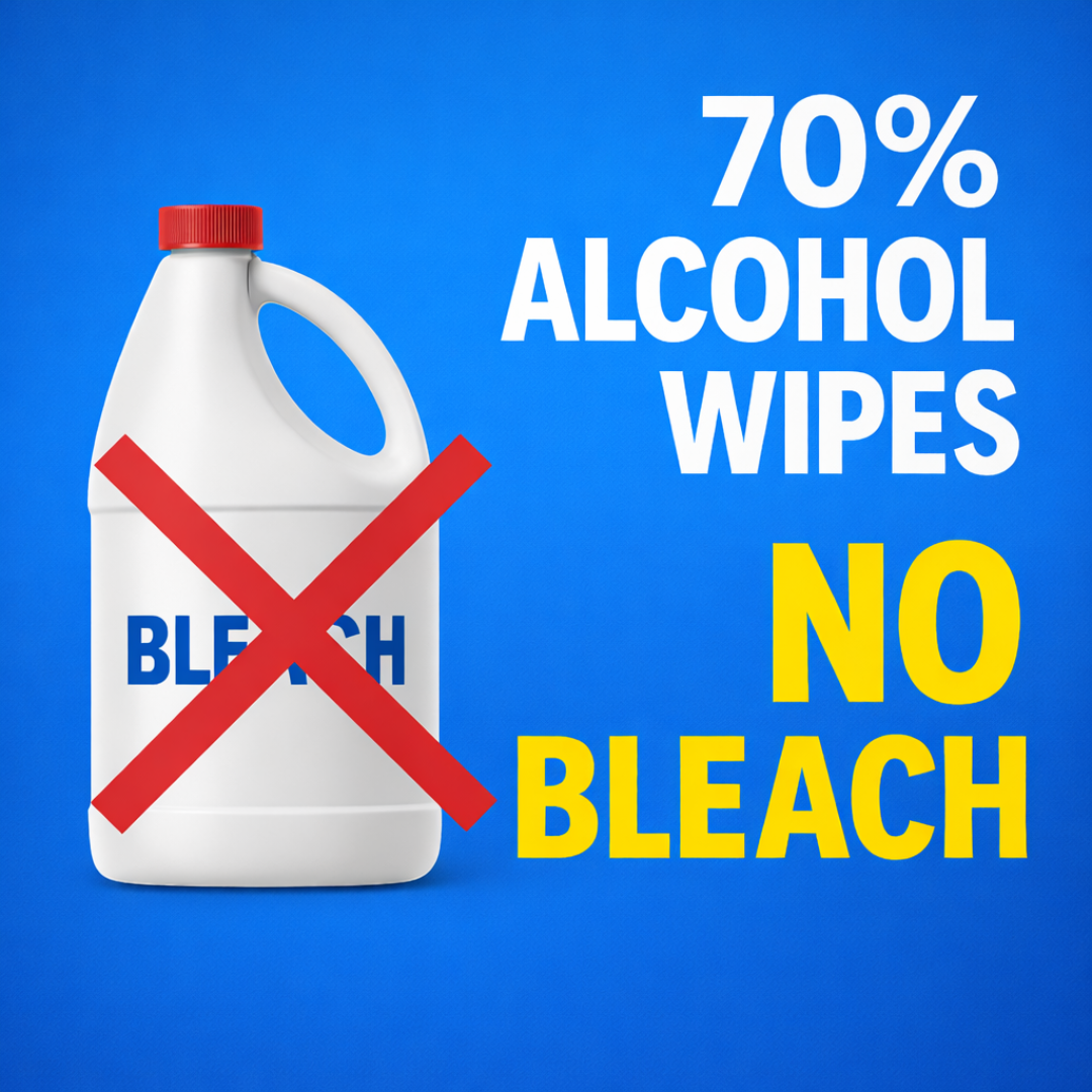 Alcohol Wipes - Unscented, Travel Hand Cleaning Wipes - 80 Ct (Pack of 12, 960 Wipes) for Travel, Home, School, Office, the Outdoors