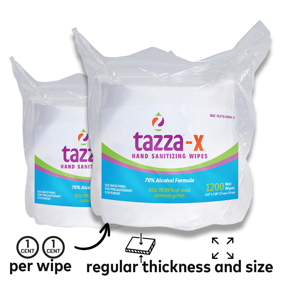 1200ct Alcohol Wipe Bags 2 Pack - 2400 Wipes