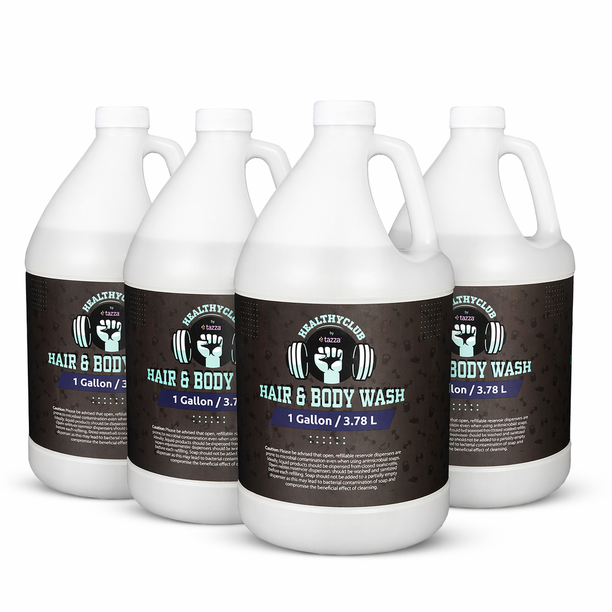 Hair & Body Wash, 4 x 1 Gallon, Commercial Body Wash for Gyms, Locker Rooms, Hotels & Fitness Centers