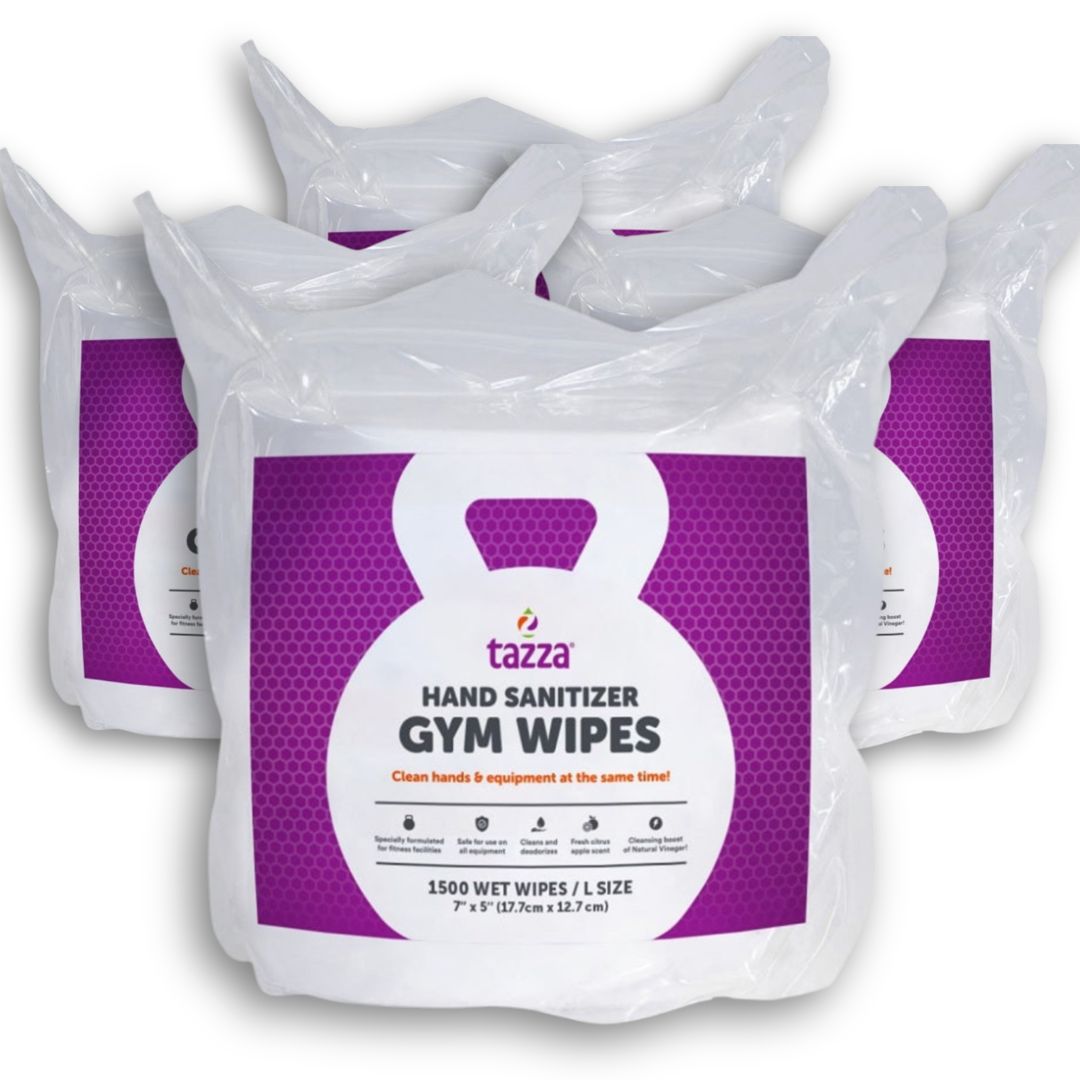 Wellness Center and Gym Cleaning Wipes – VALUE PRICED Wet Wipes for Cleaning Gym Equipment + Surfaces (4 Rolls, 1500 Wipes per Roll, Total 6000 Ct)