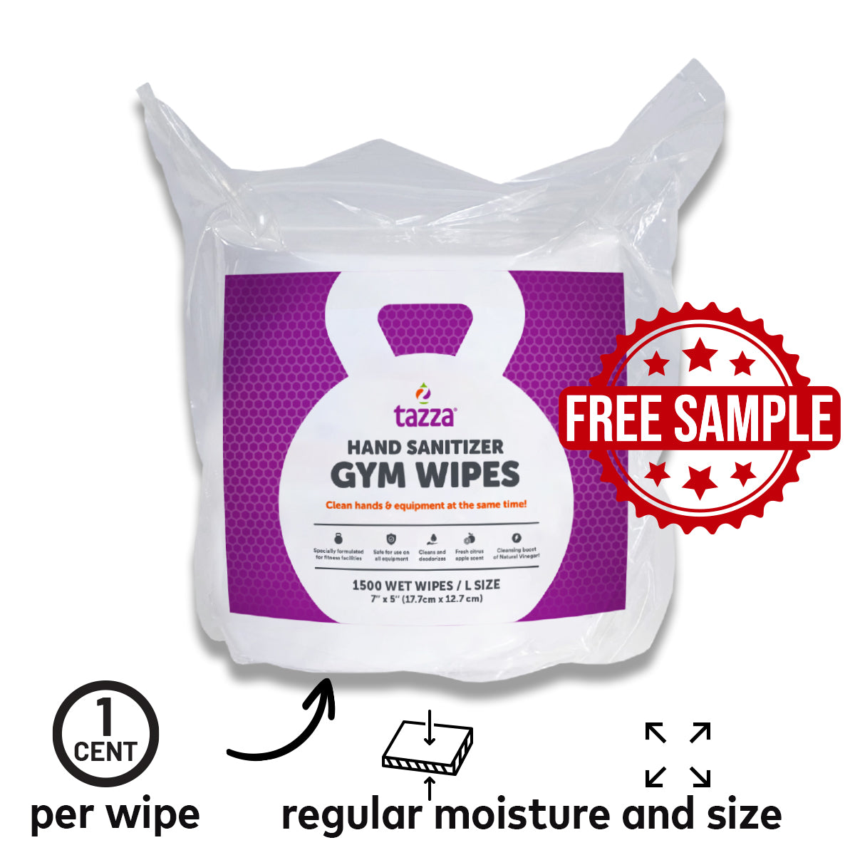 1500ct 7x5" (1 roll / 1500 Wipes) -  SAMPLE