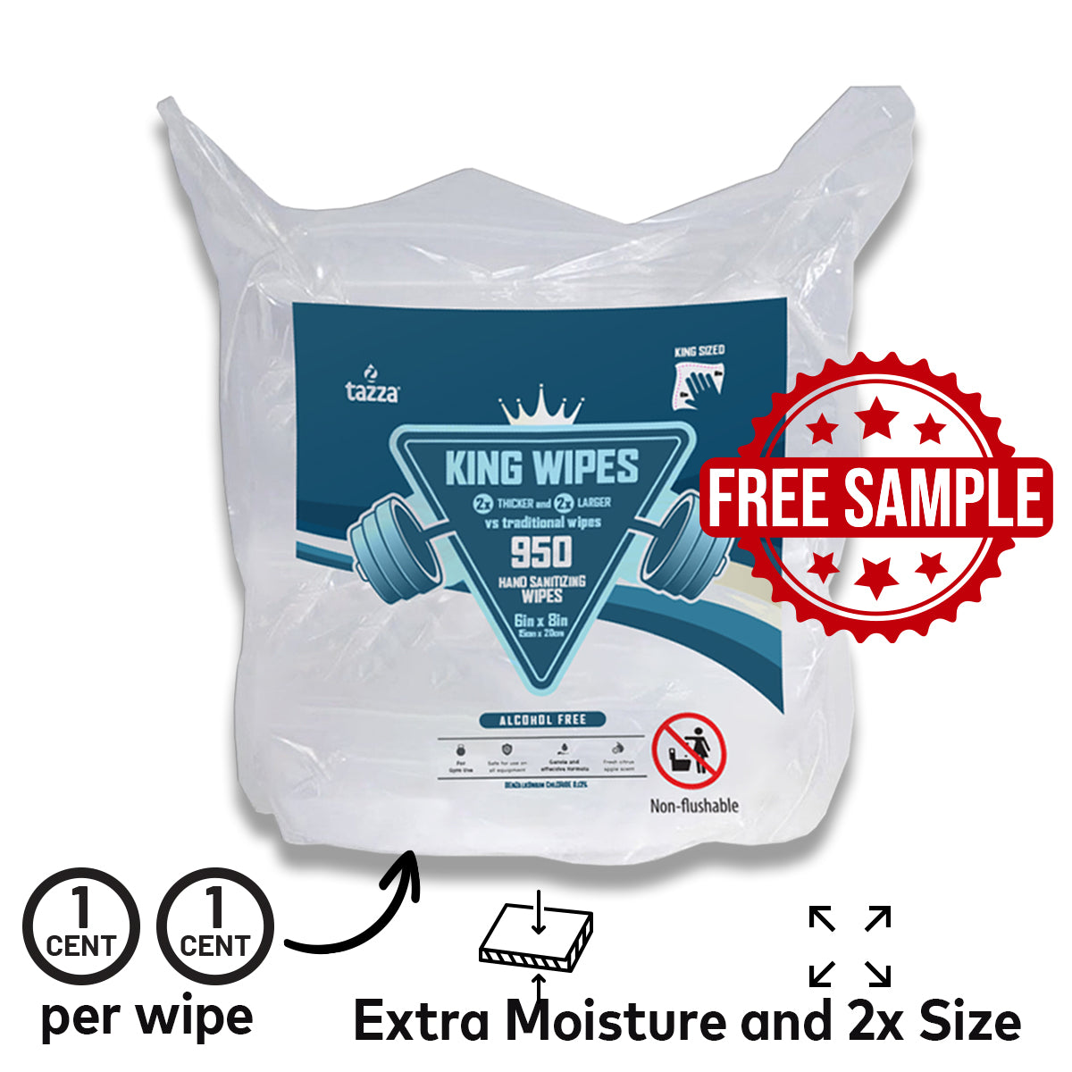 950ct 8x6" (1 roll / 950 Wipes) -  SAMPLE