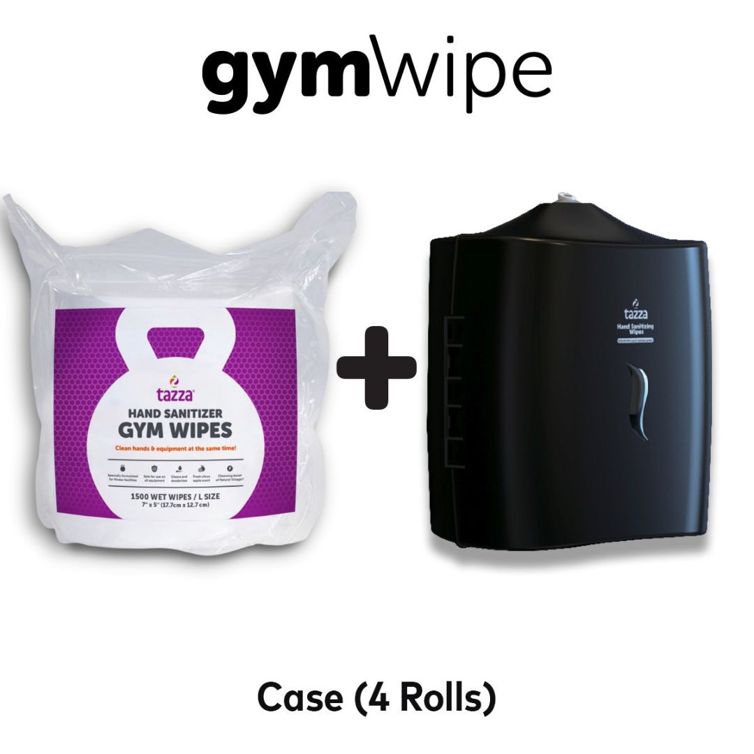 Our Good Wipes (w/ Black Wall Dispenser)- perfect for budget conscious gyms (6000 wipes)