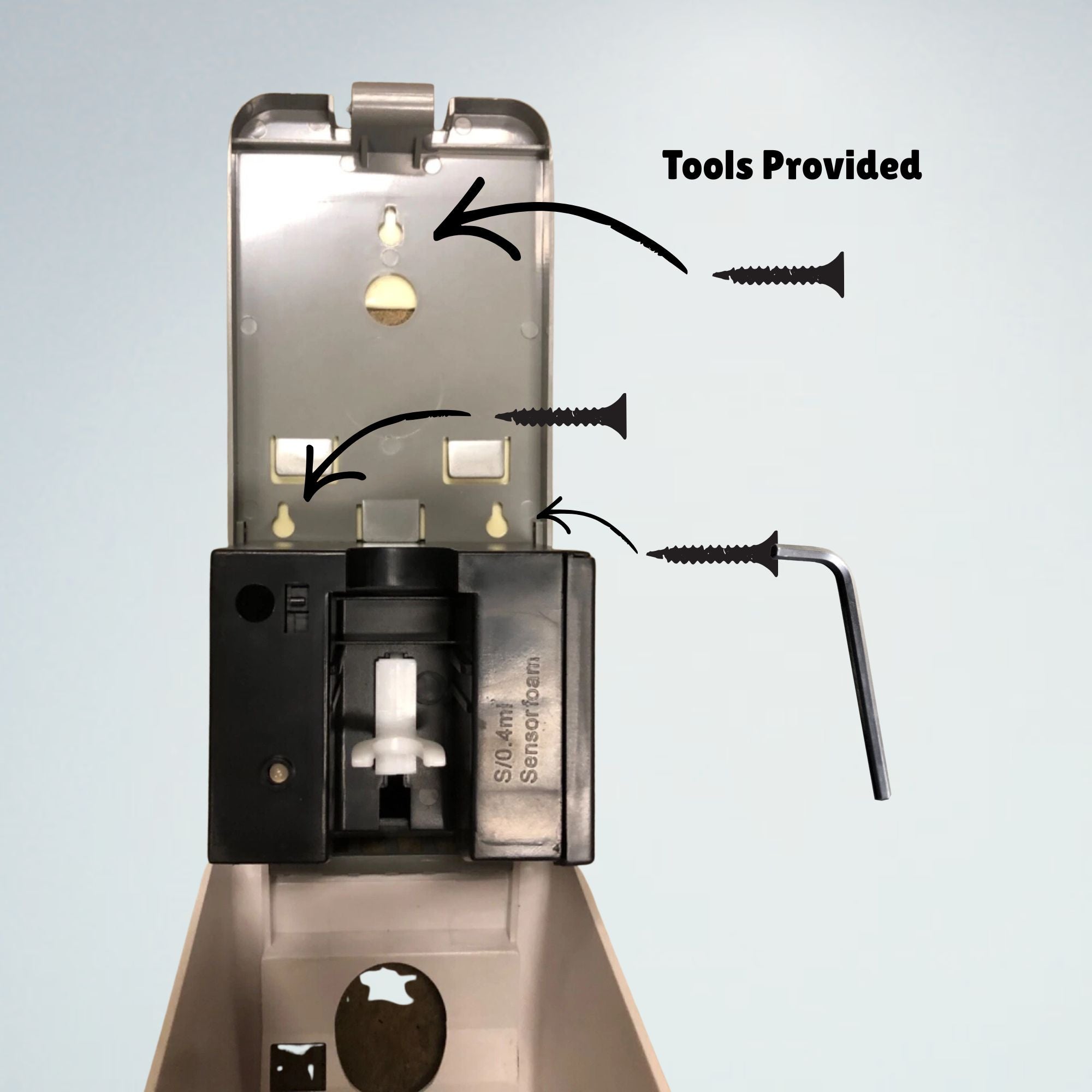 Touchless Automatic Wall-Mounted Foam Hand Sanitizer Dispenser for Office, Medical and Commercial Use, Easy to Install, Refillable