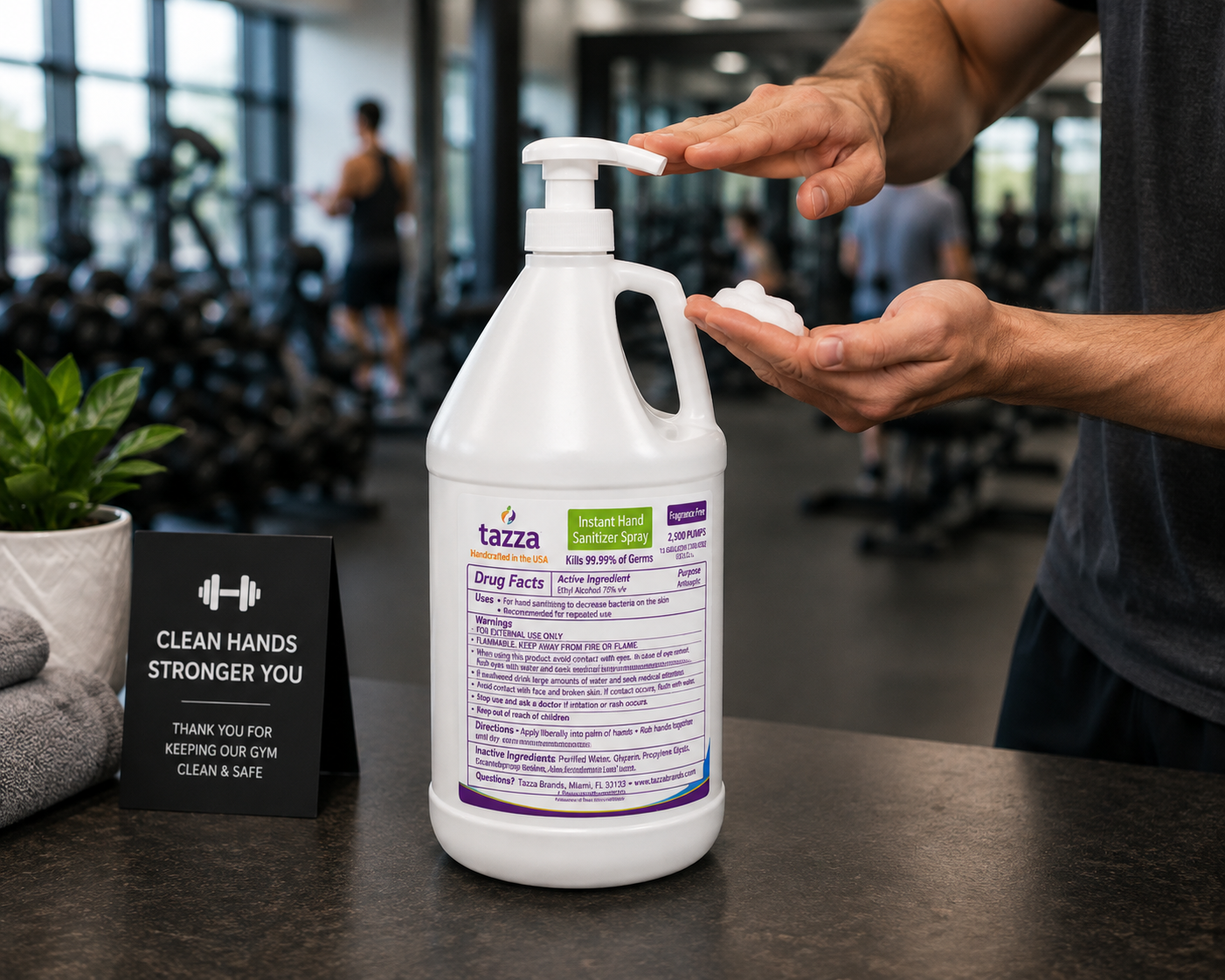 Tazza 70% Ethyl Alcohol Hand Sanitizing Foam, 1 Gallon – Commercial Bulk Refill