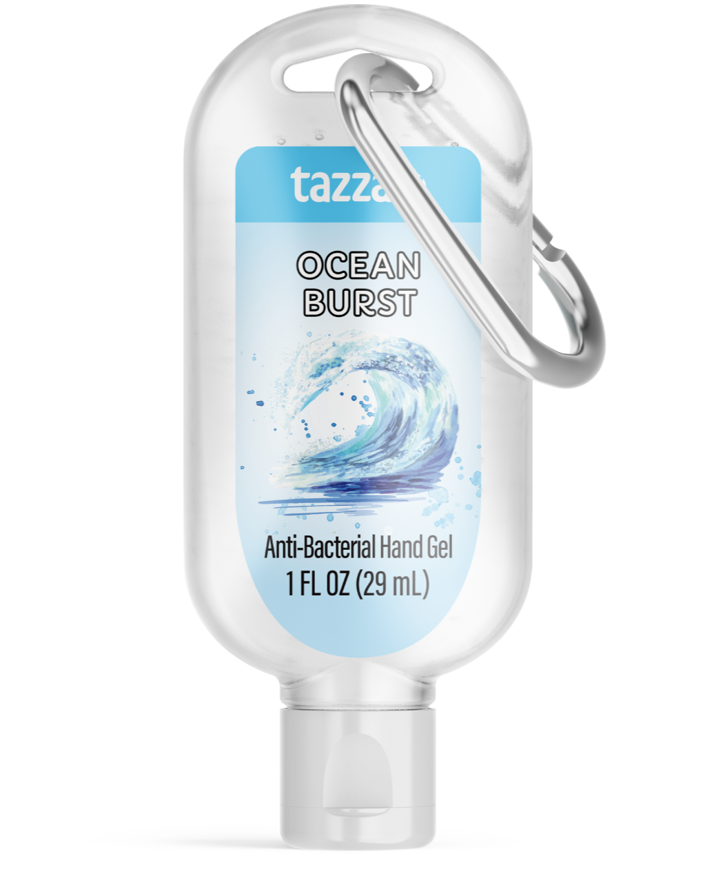 Tazza Hand Sanitizer Gel 1fl oz Travel Sized with clip (pack of 200)