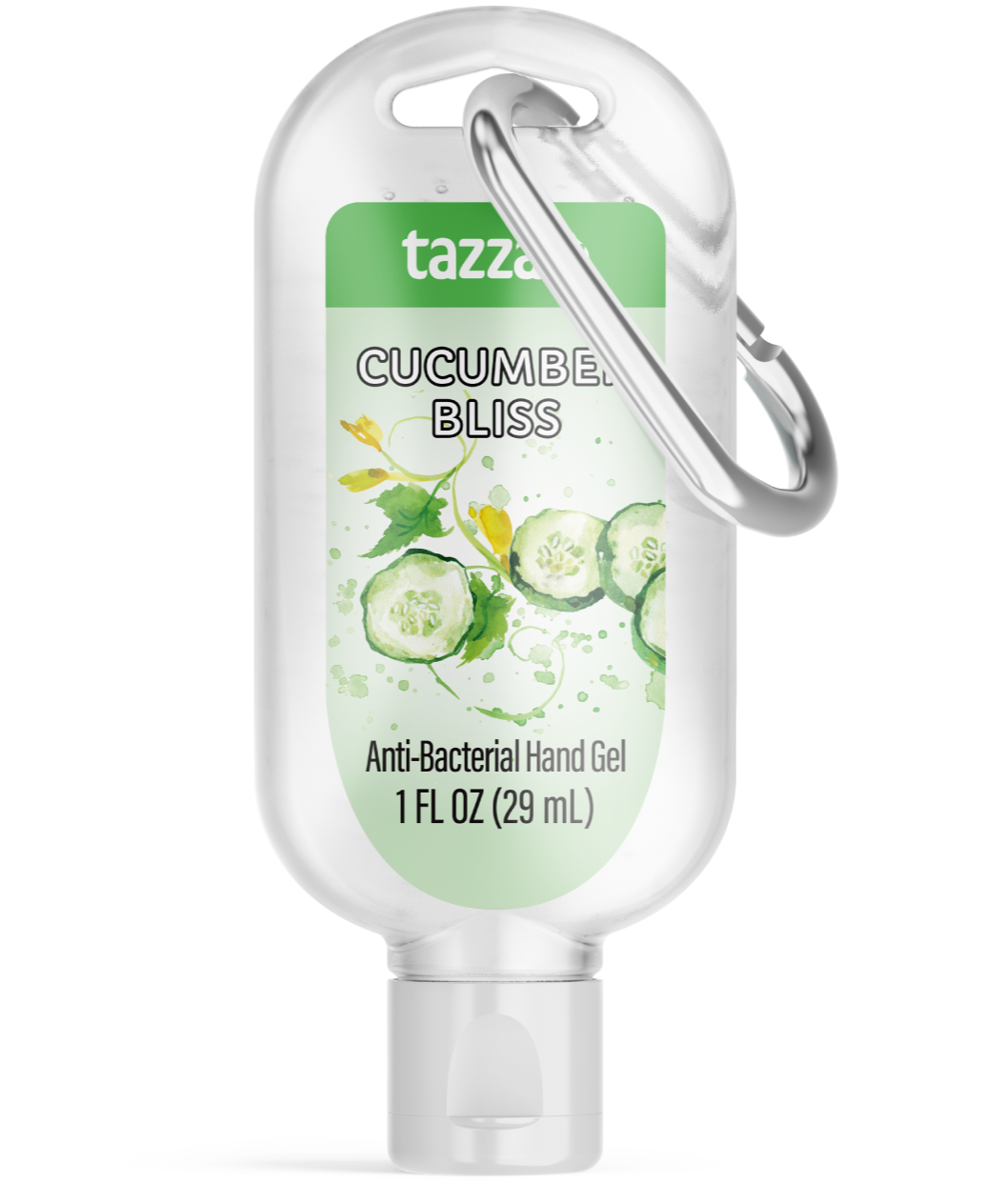 Tazza Hand Sanitizer Gel 1fl oz Travel Sized with clip (pack of 200)