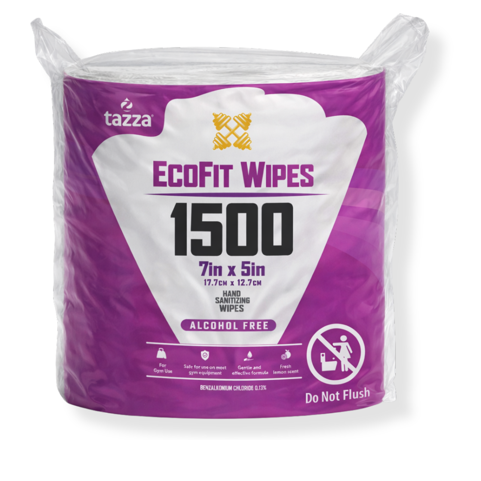 Sample: Gym Equip Wipes, 1 x 1500 Count -Affordable, Smaller Sheet Sized, Gym Equipment & Surface Cleaning Wipes