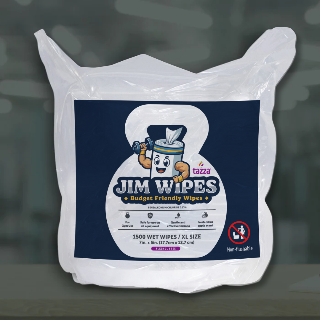 Wellness Center and Gym Cleaning Wipes – VALUE PRICED Wet Wipes for Cleaning Gym Equipment + Surfaces (4 Rolls, 1500 Wipes per Roll, Total 6000 Ct)