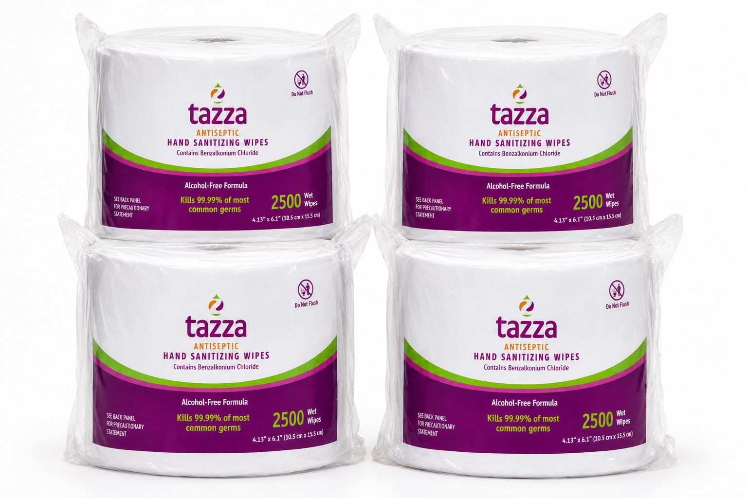 Wet Wipes - 4 x 2500 Count (10,000 Total Wipes) - Alcohol-Free, Pre-Saturated Multi-Surface Cleaning Wipes