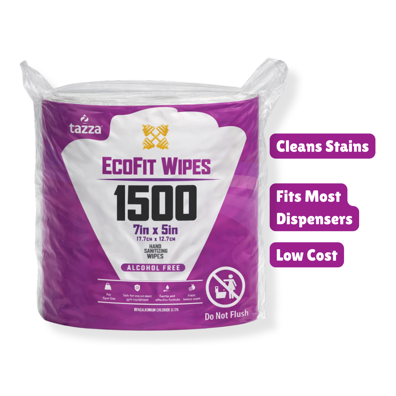 Gym Equip Wipes, 4 x 1500 Count (6000 Total Wipes) – Affordable, Smaller Sheet Sized, Gym Equipment & Surface Cleaning Wipes