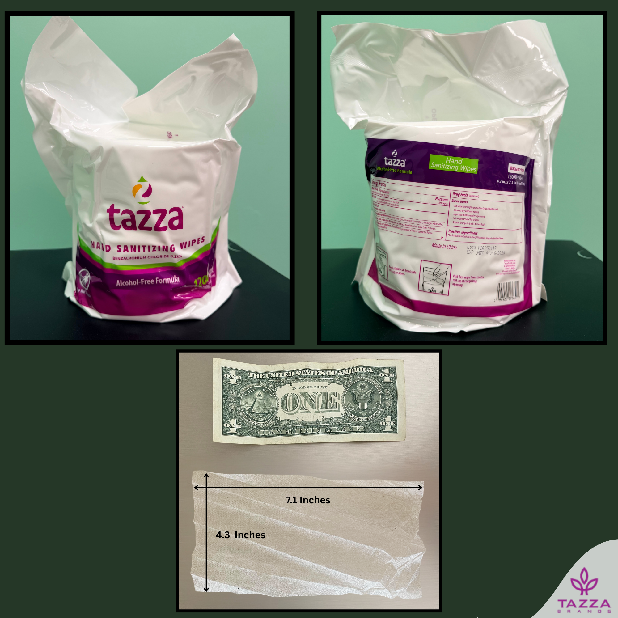 Wet Wipes - 4 x 1200 Ct, 70% Alcohol Durable Pre-Saturated Cleaning Gym Equip Wipes.