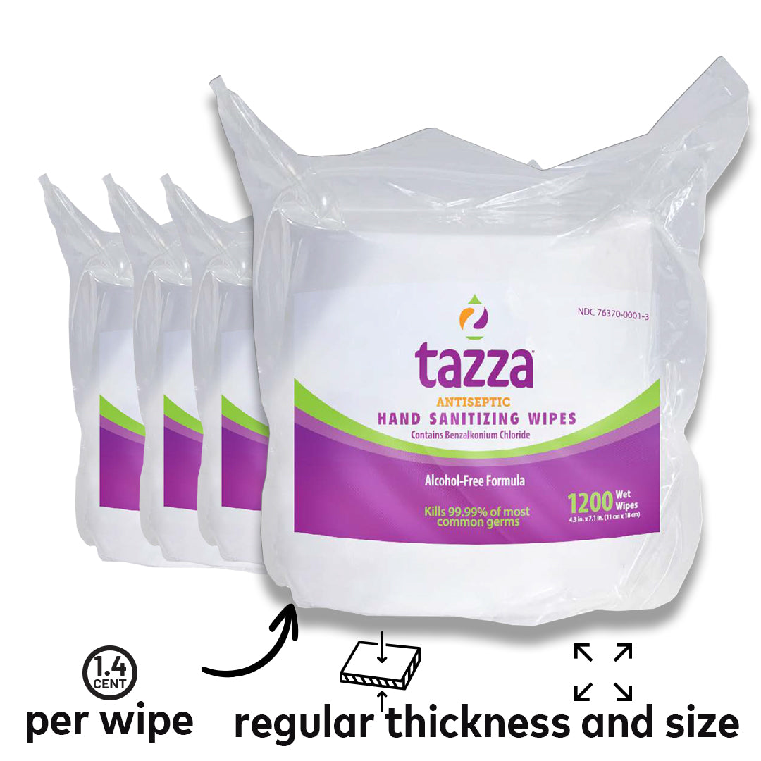 1200ct Alcohol-Free Wipe Bags 4 Pack - 4800 Wipes