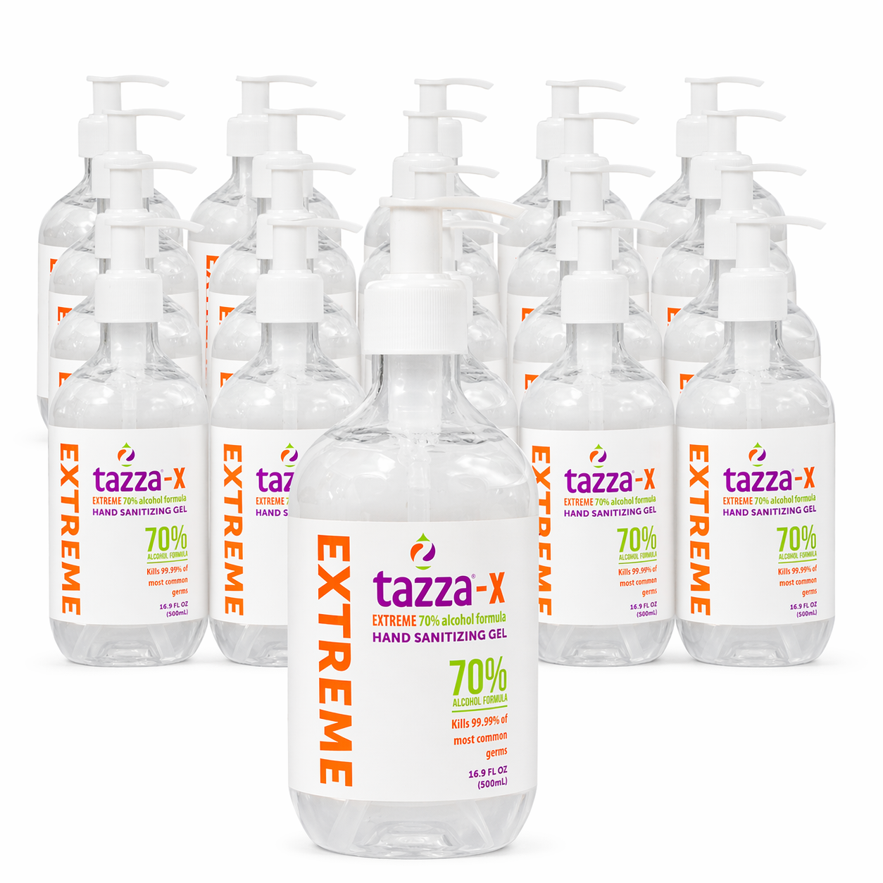 70% Alcohol Hand Sanitizer Gel, 16.9 oz Bottles, Case of 20, Fast-Drying, No Sticky Residue, Commercial Bulk Sanitizer
