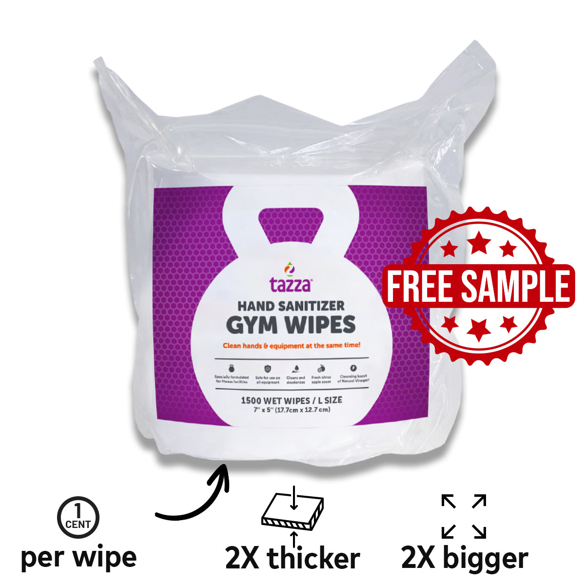 1500ct 7x5" (1 roll / 1500 Wipes) -  FREE SAMPLE