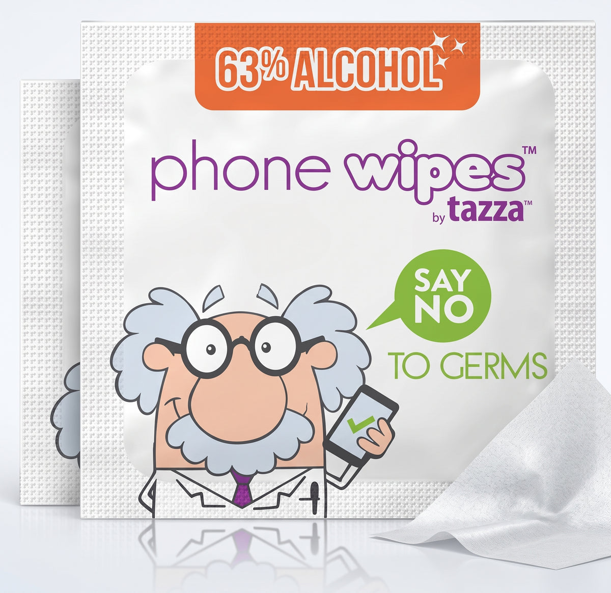 Screen Wipes - 6 x 30 Count (180 Total Wipes) - 63% Alcohol, Individually Wrapped Electronics Cleaning Wipes