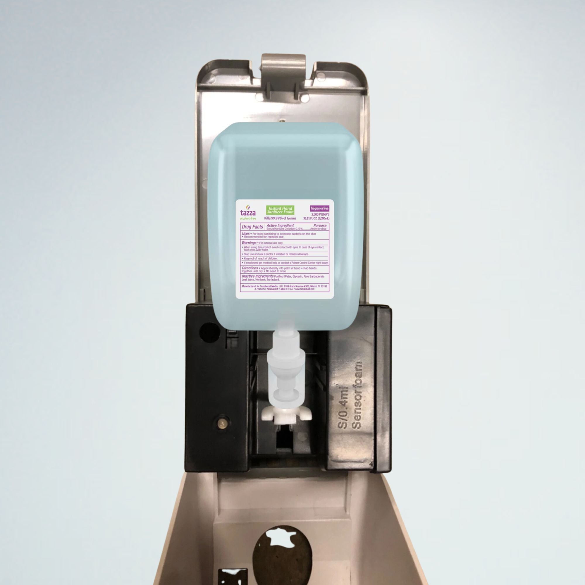 Manual Press Wall-Mounted Foam Hand Sanitizer Dispenser, Refillable, Easy Install, Low-Cost for Office, Medical and Commercial Settings