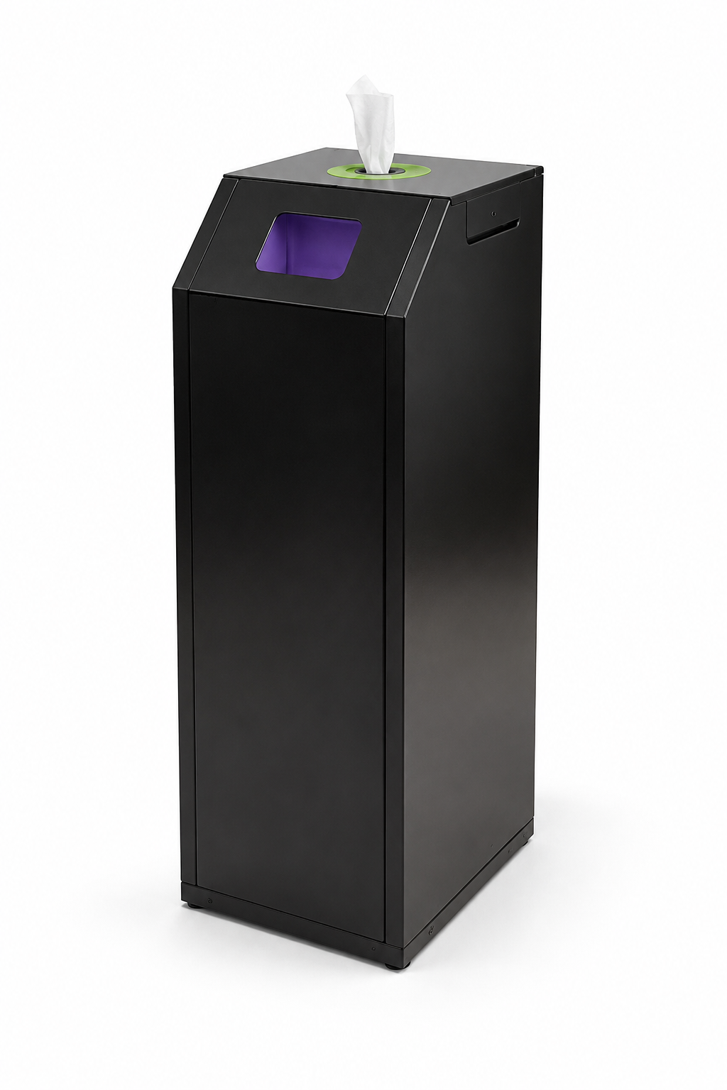 Tazza Mini Premium Wipe Dispenser – Commercial Floor Stand with Integrated Trash & Storage