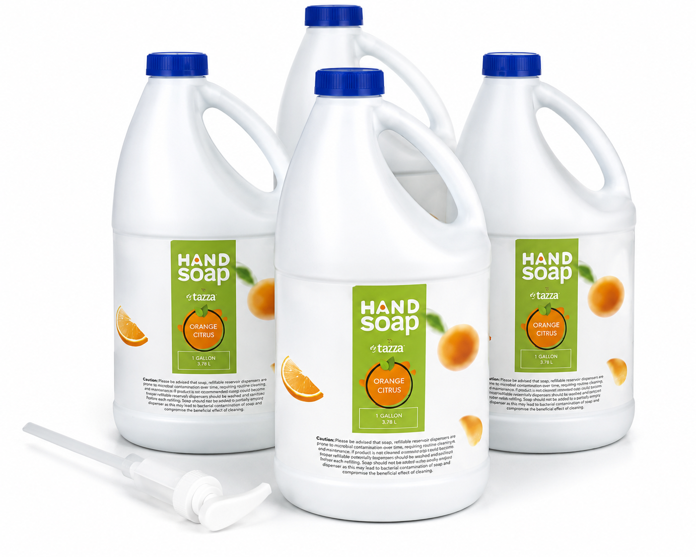 Orange Citrus Hand Soap, 4 x 1 Gallon, Commercial Liquid Hand Soap for Gyms, Offices & Facilities