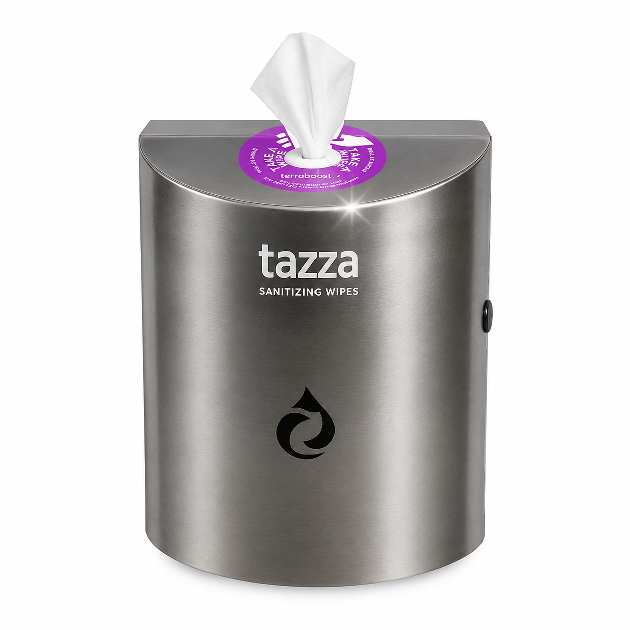 Tazza Flex Metal Wall-Mounted Wipe Dispenser - Premium Stainless Steel, Space-Saving Design