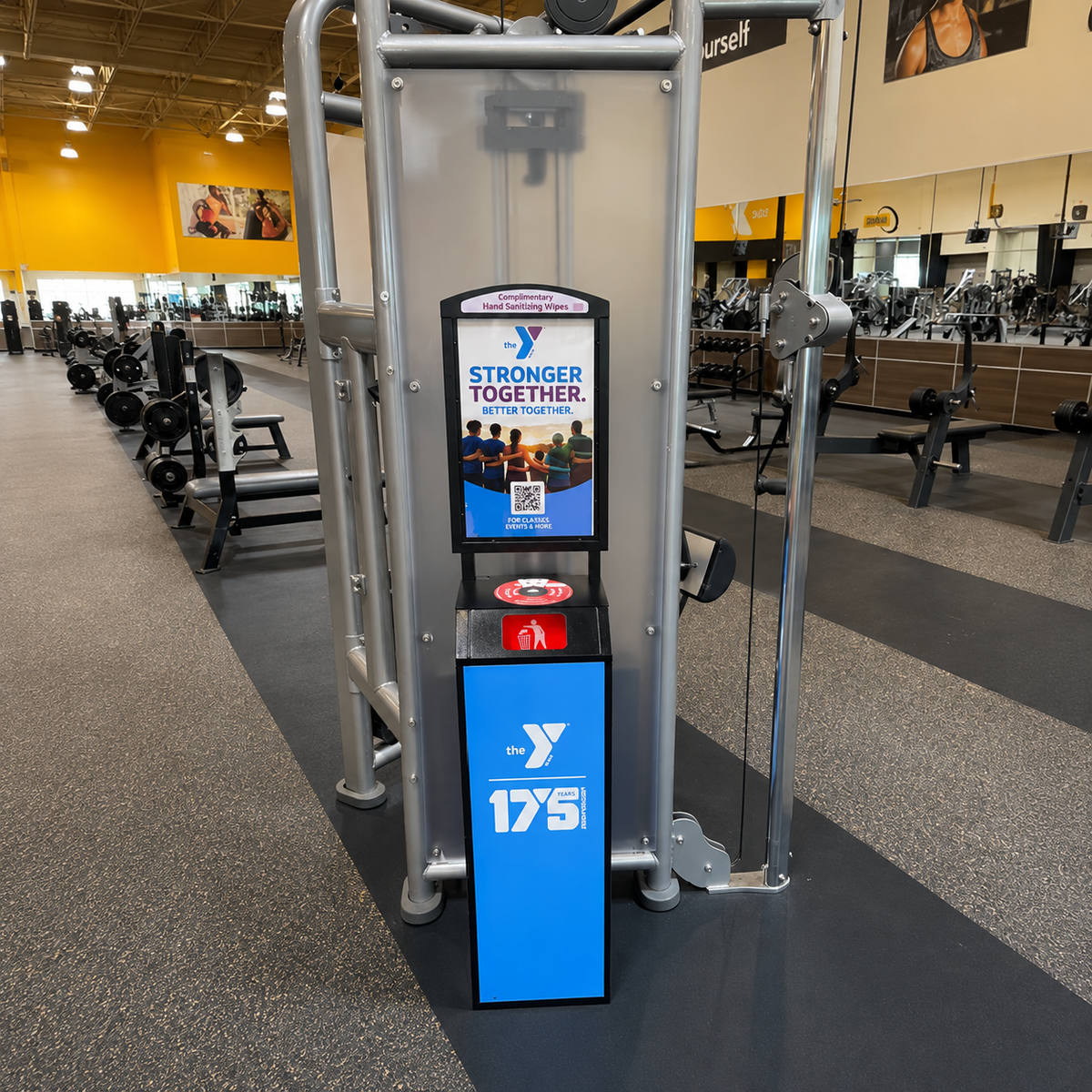 Tazza Full-Size Premium Wipe Dispenser – High-Capacity Commercial Floor Stand with Storage, Trash & Customizable Signage