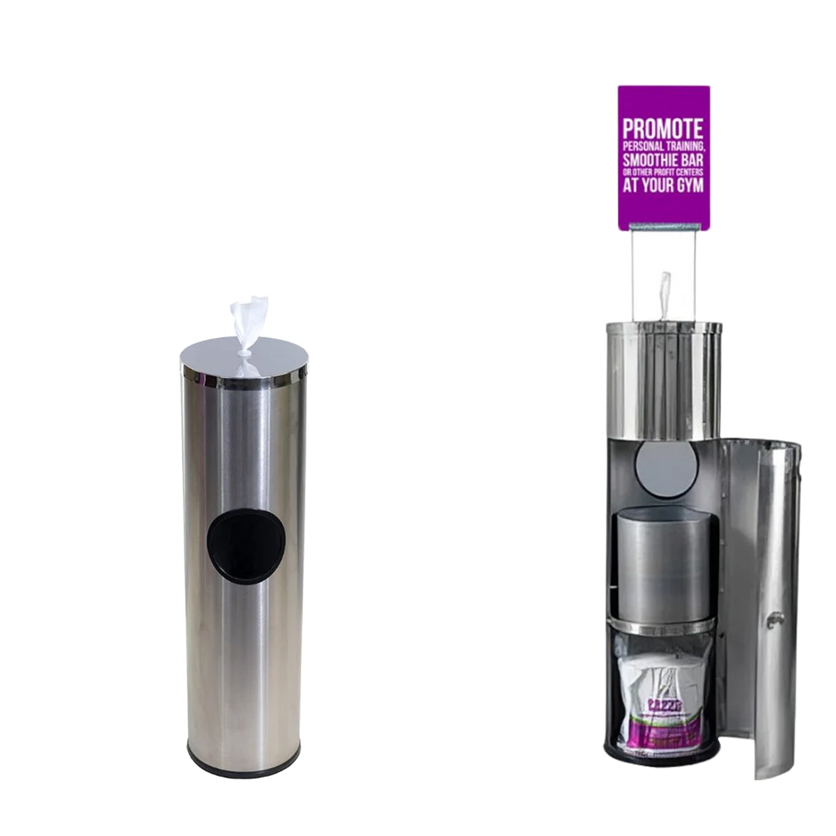 Flex Cylinder Stainless Steel Wipe Dispenser