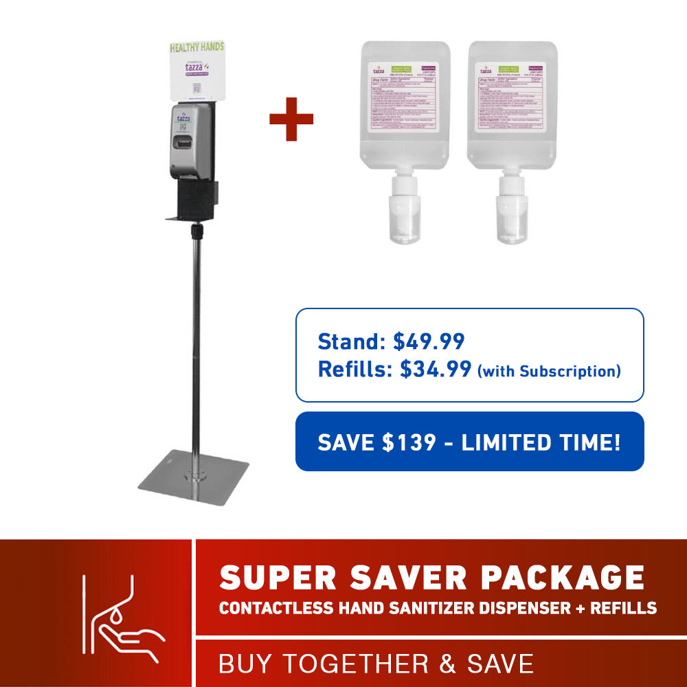 Contactless Hand Sanitizing Dispenser + Refills | Buy Together & Save