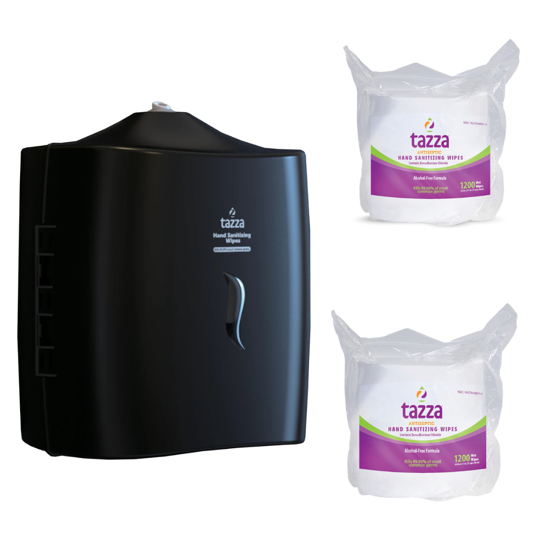 Plastic Wall Wipe Dispenser and Wipes